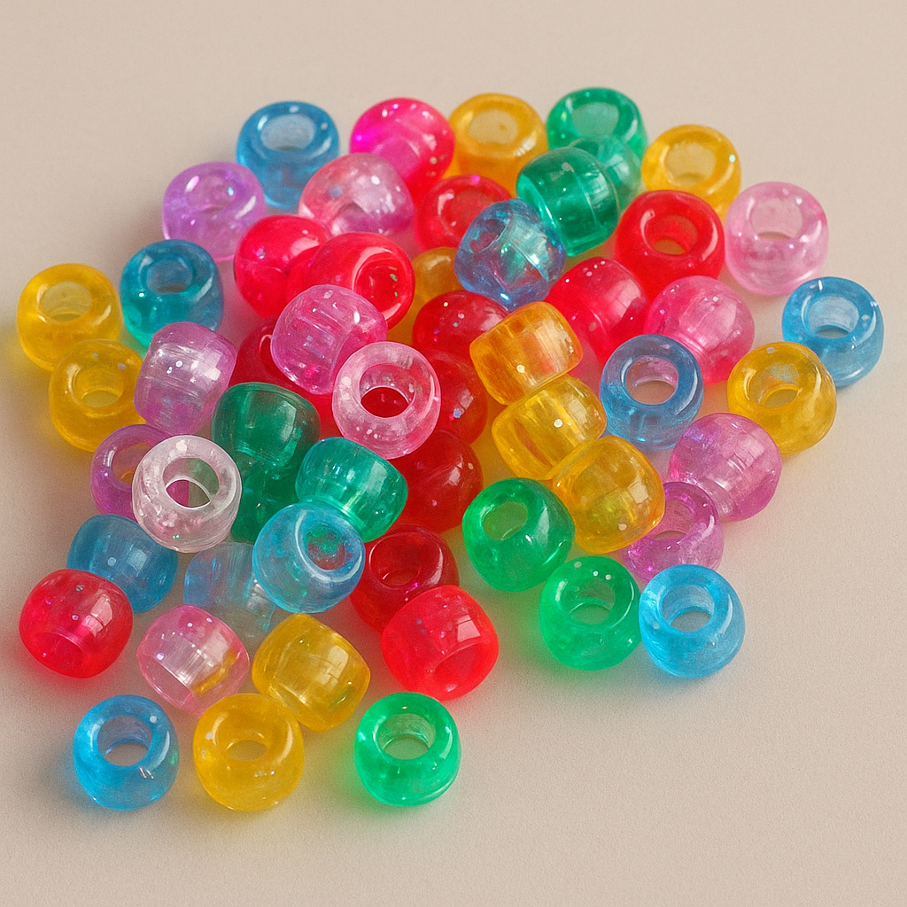 Perles cheveux multicolores x100