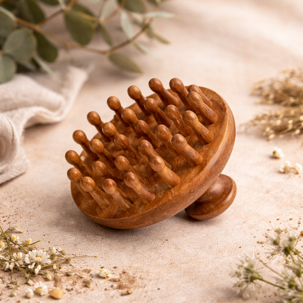 Brosse massage cuir chevelu