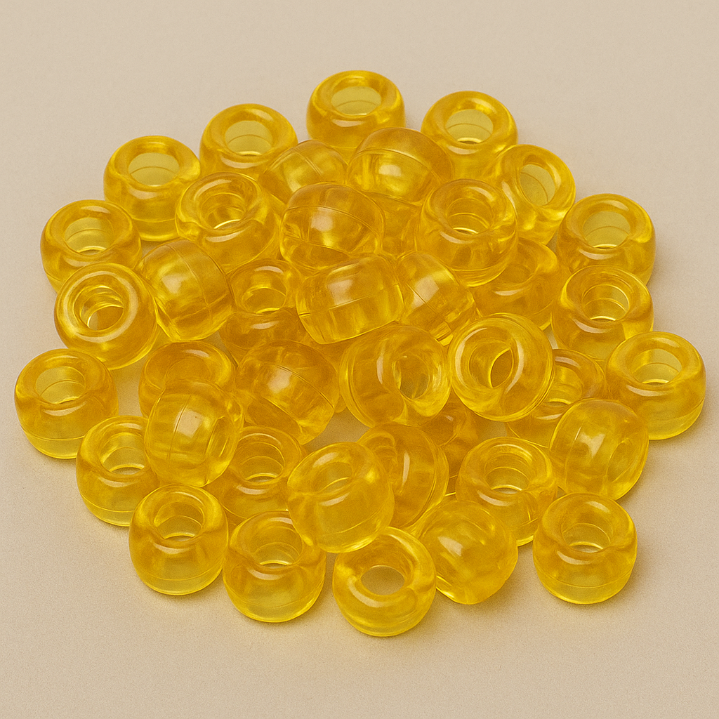 Perles cheveux jaunes x100