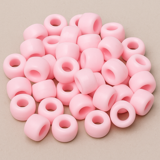 Perles cheveux roses x100